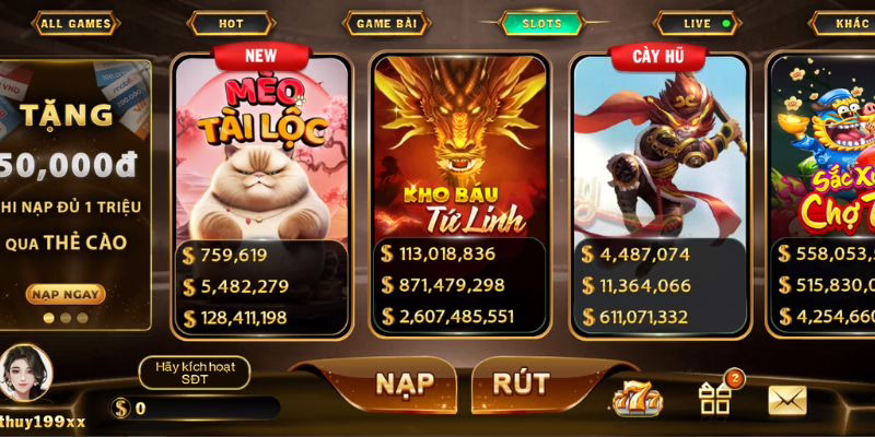 Sản phẩm slot game để lại ấn tượng với nhiều hội viên 